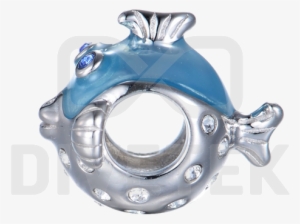 Puffer Fish Bead - Silver