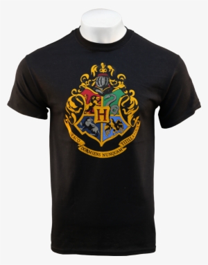Black Hogwarts Crest T-shirt - Hogwarts Logo For T Shirts