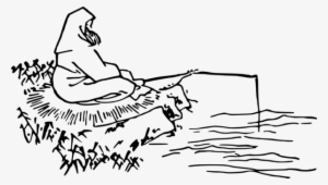 Fisherman Drawing Fishing Computer Icons Line Art - Clip Art