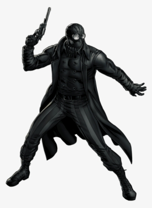 Spider-man Noir Portrait Art - Marvel Avengers Alliance Spiderman Noir