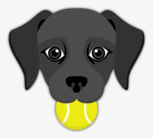 Black Labrador Emoji - Black Dog Emoji Png