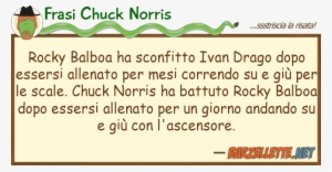 Frasi Chuck Norris Rocky Balboa Ha Sconfitto Ivan Drago - Joke