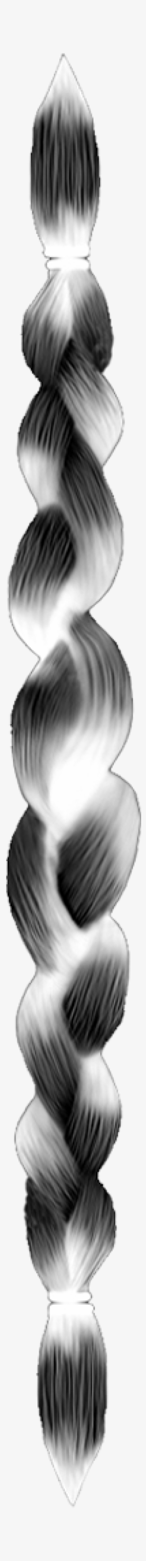 Hair Braid Png Picture Stock - Monochrome