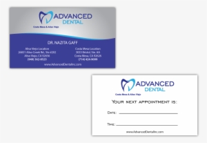 Advanced Dental Business Card Pinnacle Marketing Group - Dental Busniess Card Appointment Online