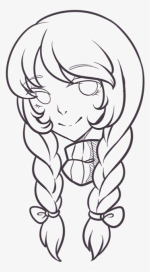 Svg Black And White Download Collection Of Free Drawing - Draw Chibi Braids