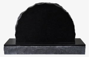 Back View Of Photo Laser Engraved Granite Headstone- - Black Granite Headstones Contemporary