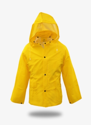 Lined Pvc Rain Jacket - Yellow Raincoat Png