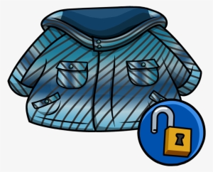 Blue Winter Jacket - Transparent Blue Winter Jacket
