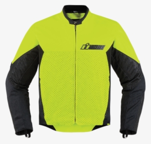 Mens Icon Yellow Textile Stealth Konflict Motorcycle - Jacket