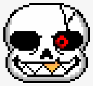 Underfell Sans Sprite - Sans Head Underfell Pixel - 560x520 PNG ...