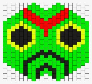 Caterpie Face Mask Bead Pattern - Unicorn Kandi Mask