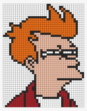 Futurama Fry Perler Bead Pattern / Bead Sprite - Fry Futurama Pixel Art