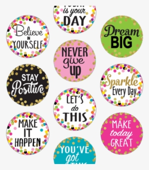 Confetti Positive Sayings Accents - Teacher Created Resources Confetti Calendar