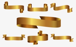 Gold Ribbon - Vector Graphics