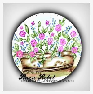 I Embossed Cream Cardstock With Tiny Bubbles, Tied - Viola