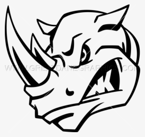 Rhino Head - Black And White Rhino Head
