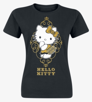Hello Kitty Golden Ribbon Black T-shirt 357988 Zkooqmk - Joker Graffiti T Shirts