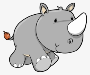 Cartoon Baby Rhino - Cute Cartoon Rhino