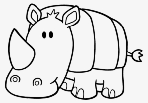 Baby Rhino Coloring Page - Rinoceronte Bebe Para Colorear
