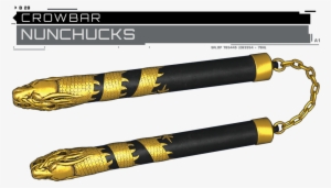 Replaces Crowbar With A "twin Dragons" Nunchucks From - Umbrella