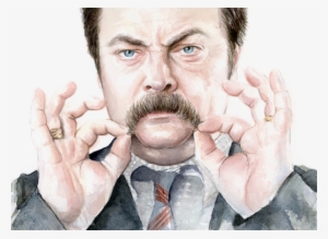 Click And Drag To Re-position The Image, If Desired - Swanson Mustache Metal Print By Olechka