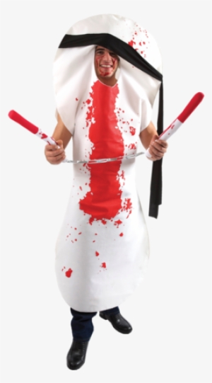 Ninja Absorber Sanitary Towel Costume With Tampon Nunchucks - Ninja Tampon Fancy Dress