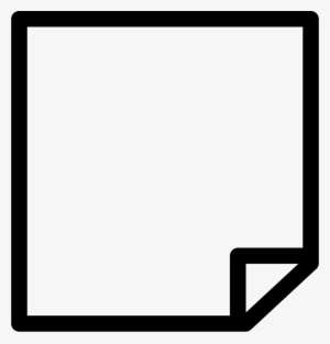 Note Blank Paper With One Folded Corner Comments - Icon