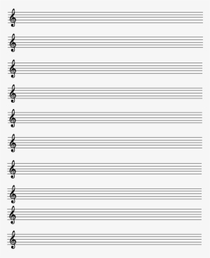 Blank Musical Notes Paper Main Image - Pauta Caligráfica