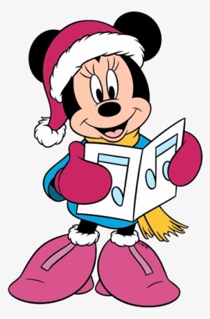 Winter Clipart Minnie - Minnie Mouse Red Christmas Png