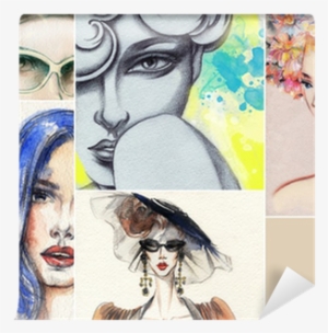 Beautiful Woman Face - Art Print: Ismagilova's Beautiful Woman. Watercolor