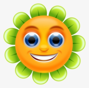 Flower With A Face - Smiley Flowers Clip Art