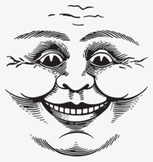 Cartoon Face - Cartoon Moon With A Face