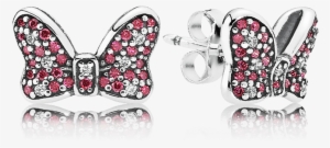 Pandora Minnie Mouse Bow Earrings 2 By Austin - Pandora Disney, Minnie's Sparkling Bow