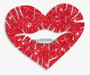 Custom Best Sparkle Heart Shape Red Lips Diamante Iron - Stock Photography