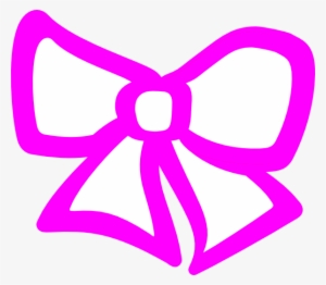Pink Hair Bow Clip Art - Ribbon Black And White Clip Art