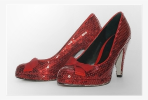 Ladies Sexy Red Sparkle High Heel Shoes Poster • Pixers® - Shoe