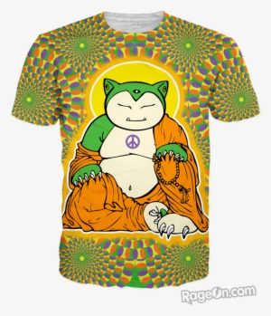 Buddha Snorlax T-shirt *ready To Ship* - Illustration