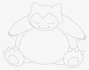 Lineart Of Snorlax By Inukawaiilover On Deviantart - Sketch