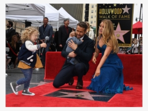Actor Ryan Reynolds Gets Star On Hollywood Walk Of - Ryan Reynolds Walk Of Fame