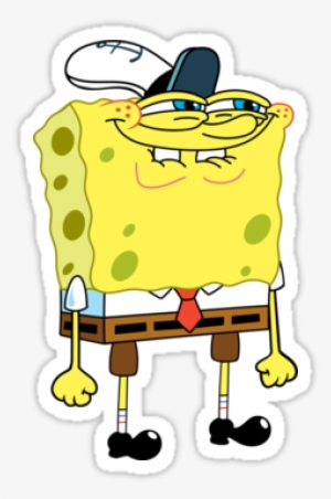 Spongebob Smirk $2 - Good Stickers For Snapchat