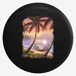 Palm Trees Hammock By The Beach Ocean Island Jeep Camper