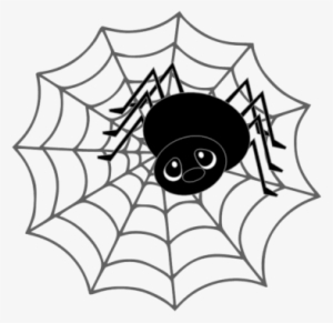Spider In Web Freebie - Cute Spider In Web