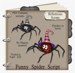 Funny Spider Script - Clip Art