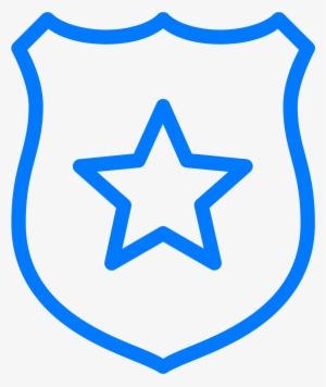 Png Free Library Badge Svg Law Enforcement - Police Badge Clipart Black And White