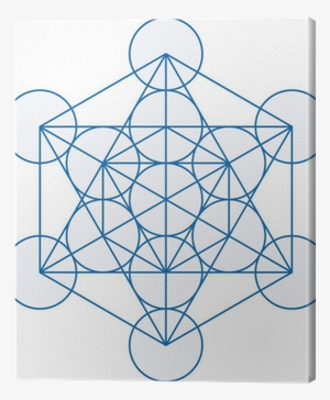 Metatrons Cube Canvas Print • Pixers® • We Live To - Metatron's Cube Simple