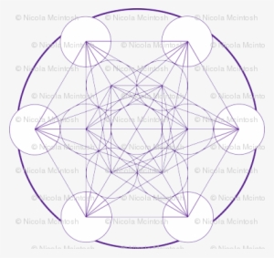 Purple Metatrons Cube 40cms Diameter - Metatron's Cube