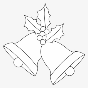 Christmas Bells And Holly - Template Of Christmas Bell