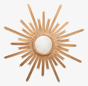 Starburst Gold Leaf Mirror With Antique Mirror Inset - Worlds Away Starburst Accent Mirror