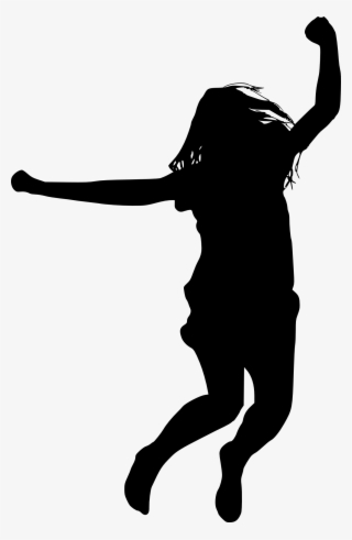 Black Silhouette At Getdrawings - Png Silhouette Jumping Girl