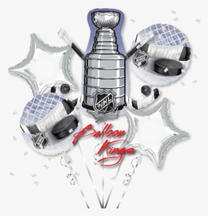 Nhl Stanley Cup Bouquet - Black & White Net And Hockey Puck